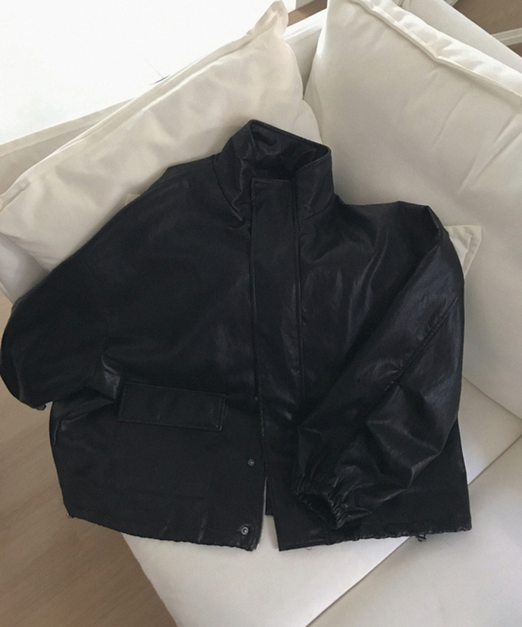 ハイネックレザージャケット