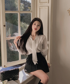 スカーフシャツブラウス IVORY