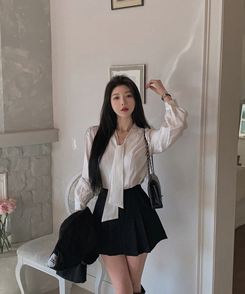 スカーフシャツブラウス IVORY