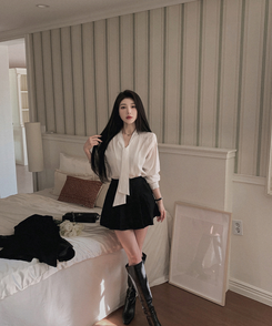 スカーフシャツブラウス IVORY