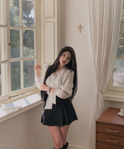 スカーフシャツブラウス IVORY