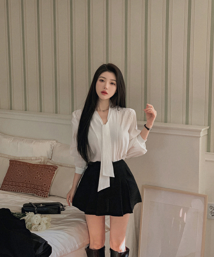 スカーフシャツブラウス IVORY