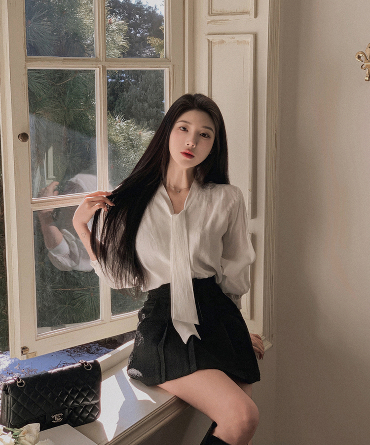 スカーフシャツブラウス IVORY