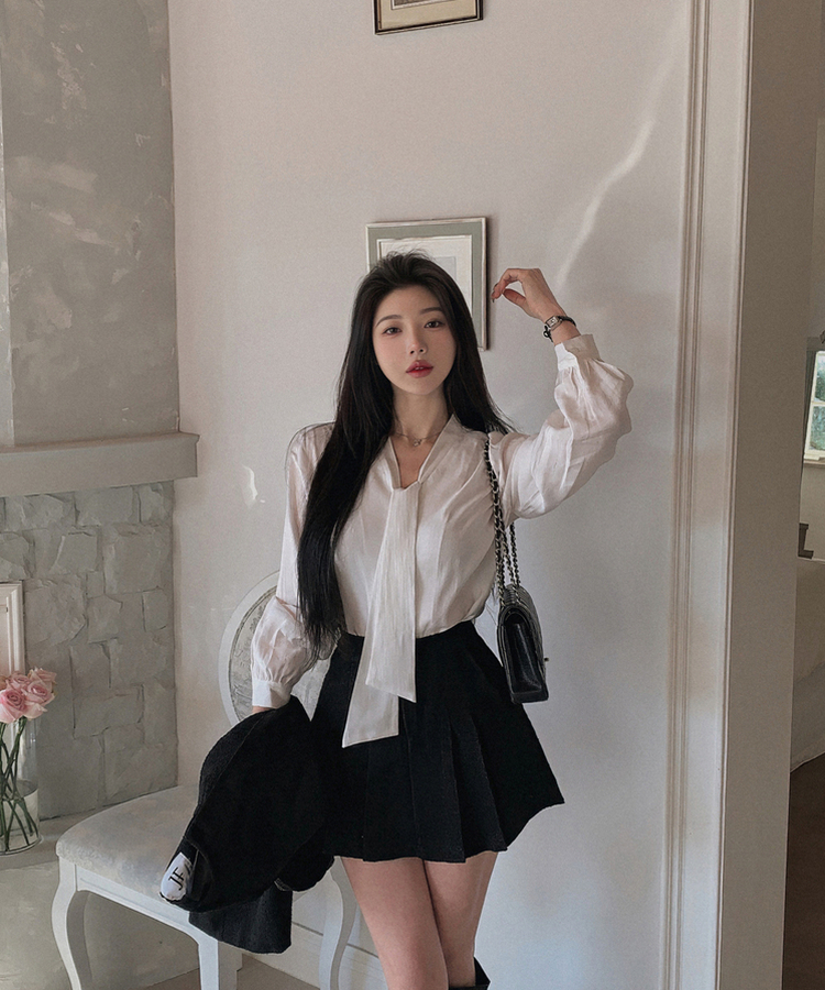 スカーフシャツブラウス IVORY