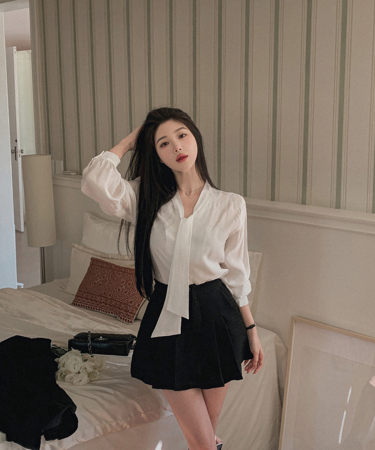 スカーフシャツブラウス IVORY