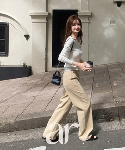 （S-2XL／ショート＆ベーシック＆ロング／3丈／6 Colors♥）ストレート カラー コットンパンツ BEIGE