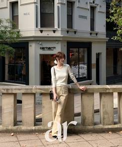 （S-2XL／ショート＆ベーシック＆ロング／3丈／6 Colors♥）ストレート カラー コットンパンツ BEIGE