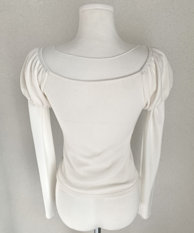 【SET】リボンレイヤード半袖ニットTシャツ