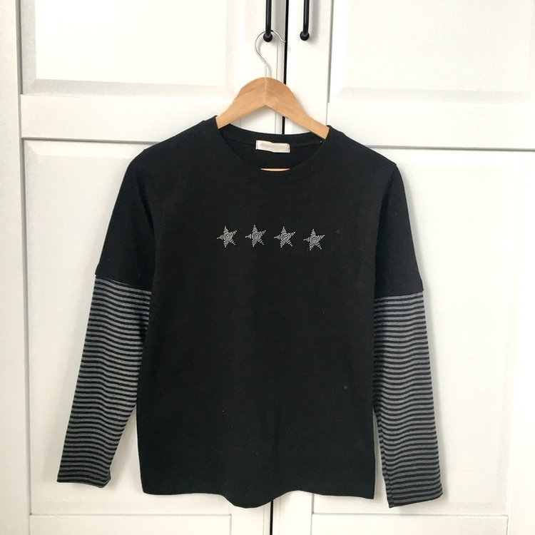 오버핏 빈티지 아메카지 스트라이프 긴팔 티셔츠 개강 데일리 꾸안꾸