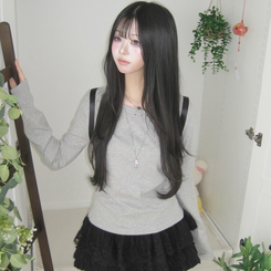 スタッズポイント長袖Tシャツ MELANGE