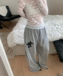 十字パッチピンタックワイドパンツ(6color) MELANGE