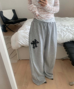 十字パッチピンタックワイドパンツ(6color) MELANGE