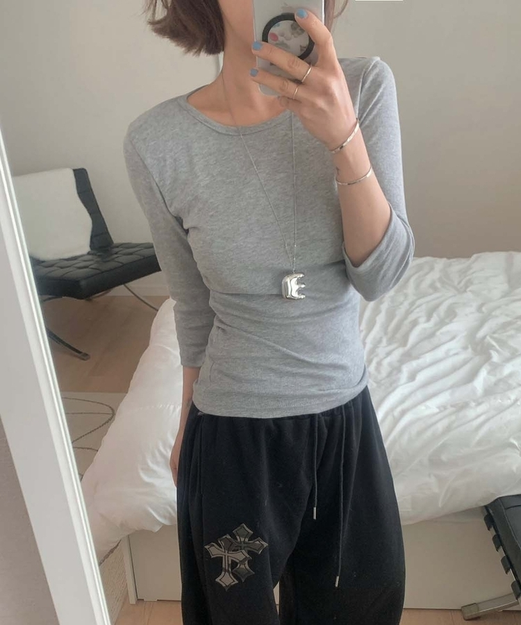 7分丈サイドシアリングTシャツ(10color) MELANGE