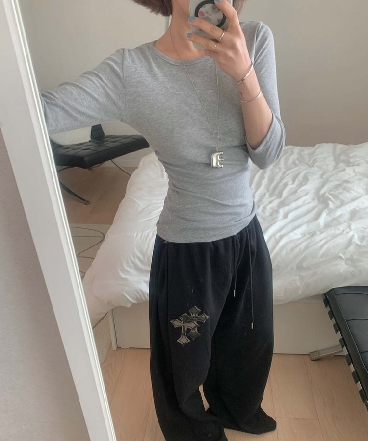 7分丈サイドシアリングTシャツ(10color) MELANGE