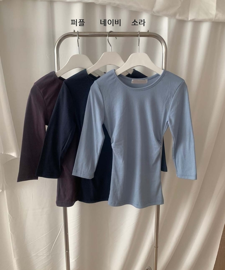 7分丈サイドシアリングTシャツ(10color)