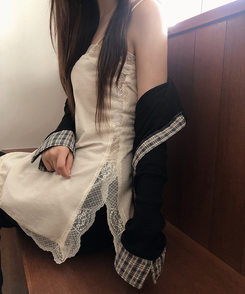 レースキャミソールミニワンピース IVORY