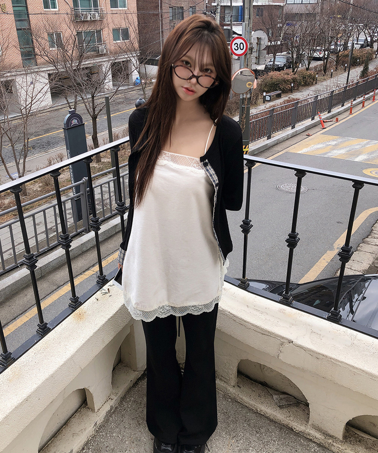 レースキャミソールミニワンピース IVORY