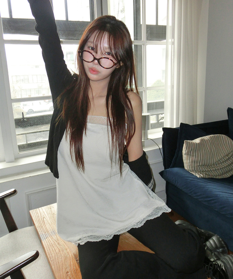 レースキャミソールミニワンピース IVORY