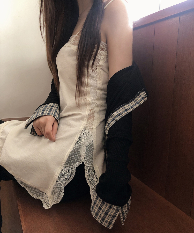 レースキャミソールミニワンピース IVORY