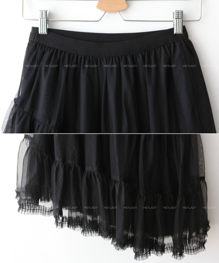 ティアードチュールミディスカート