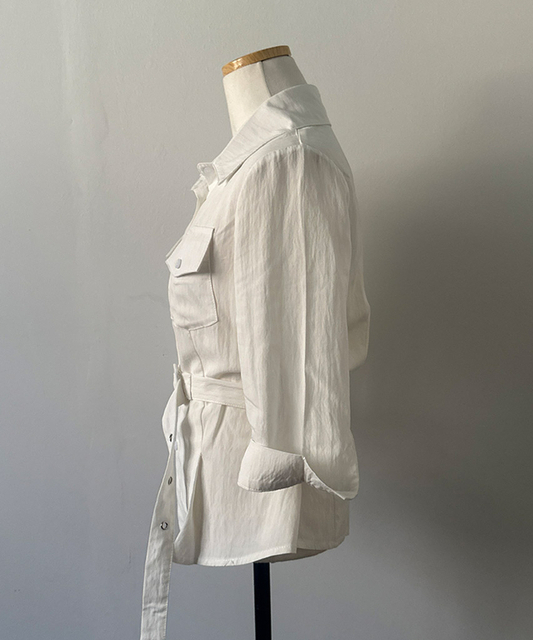 【ベルト付き】ベルトポケットシャツブラウス