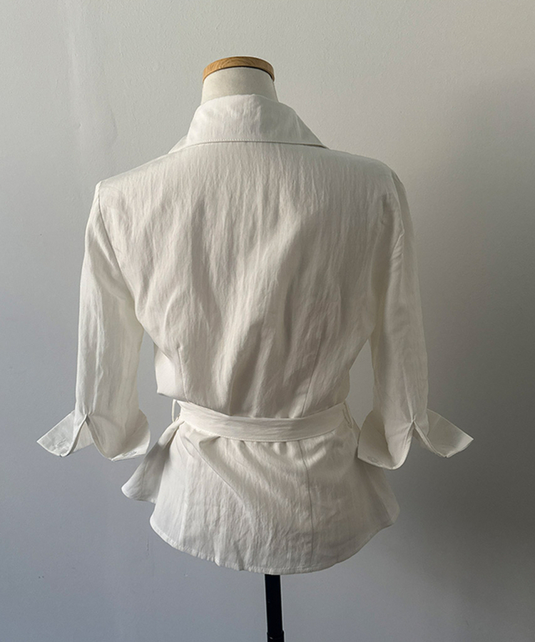 【ベルト付き】ベルトポケットシャツブラウス