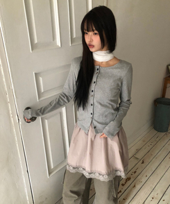 レースロングレイヤードキャミソール PINK