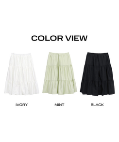 ティアードフリルミディスカート