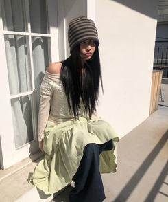 ティアードフリルミディスカート MINT