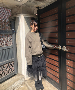 ルーズフィットスタッドモッズジャケット KHAKI