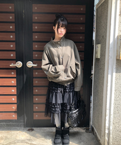 ルーズフィットスタッドモッズジャケット KHAKI