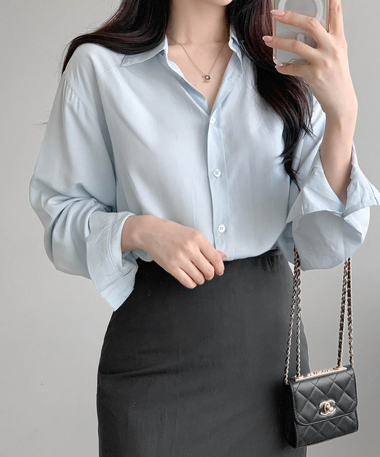 ラップレイヤードロングスカート CHARCOAL