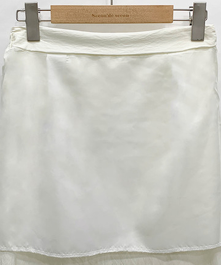 ラップレイヤードロングスカート