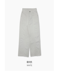 スリットコットンワイドパンツ