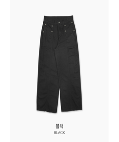 スリットコットンワイドパンツ