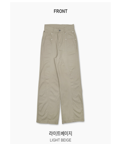 スリットコットンワイドパンツ