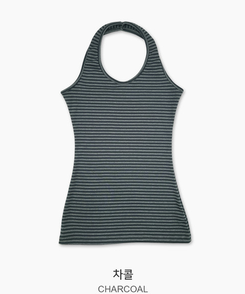 ストライプホルターネックキャミソール
