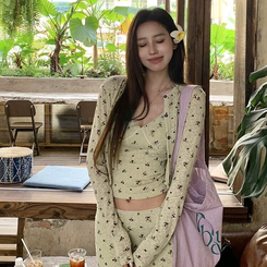 【SET着用可能】グリーンアップルカーディガンセット3ps LIGHT GREEN