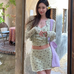 【SET着用可能】グリーンアップルカーディガンセット3ps LIGHT GREEN