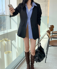 オーバーフィットジャケット BLACK