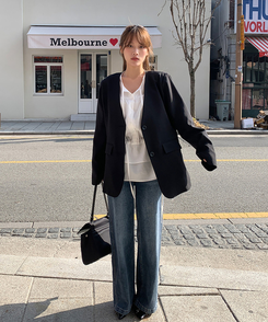 オーバーフィットジャケット BLACK