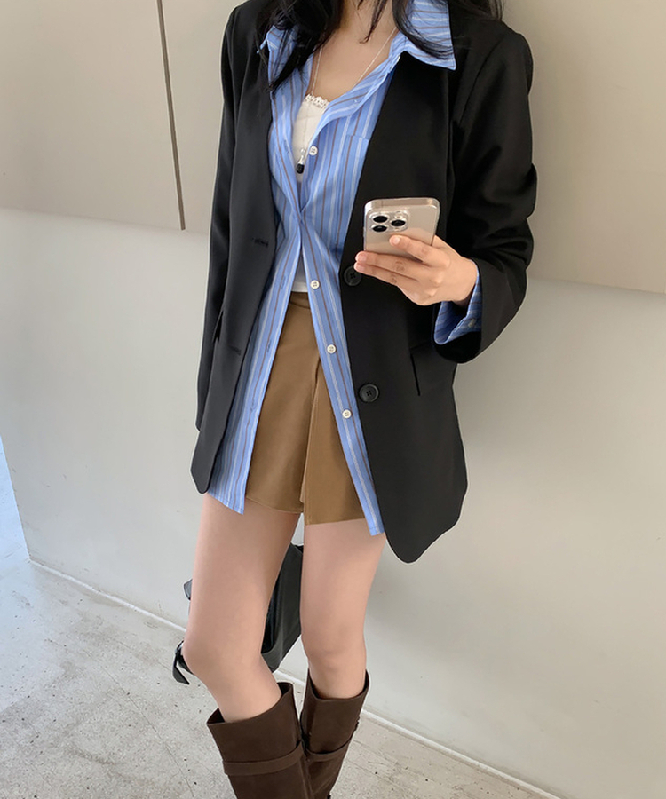 オーバーフィットジャケット BLACK