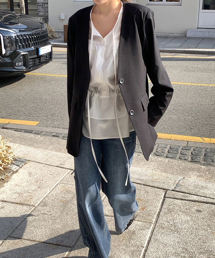 オーバーフィットジャケット BLACK