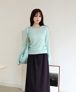 波形スリムTシャツ(5color) MINT