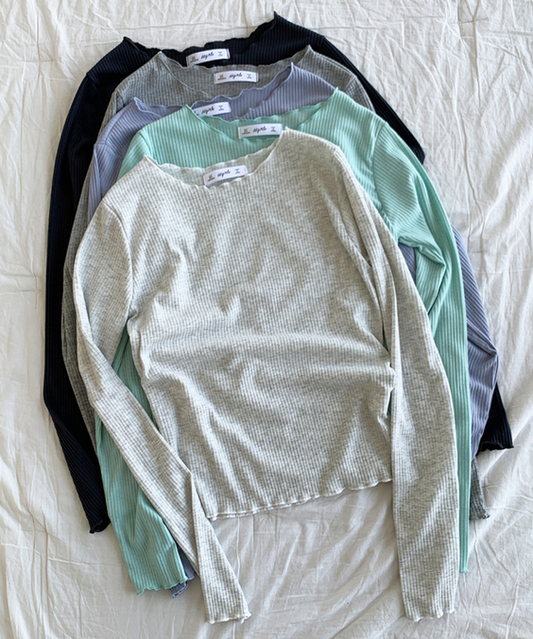 波形スリムTシャツ(5color)