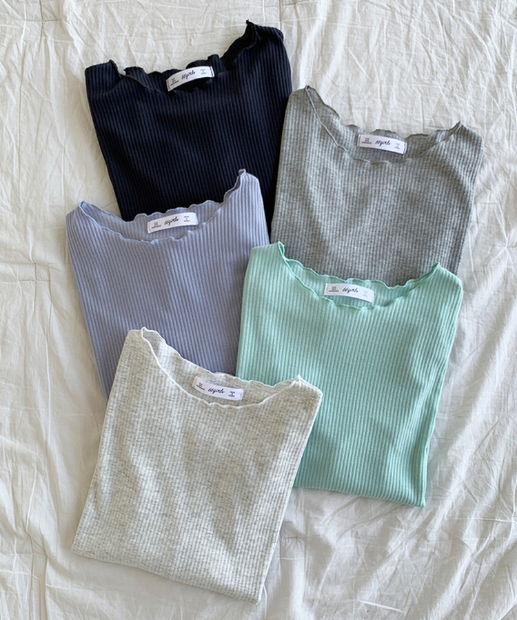 波形スリムTシャツ(5color)