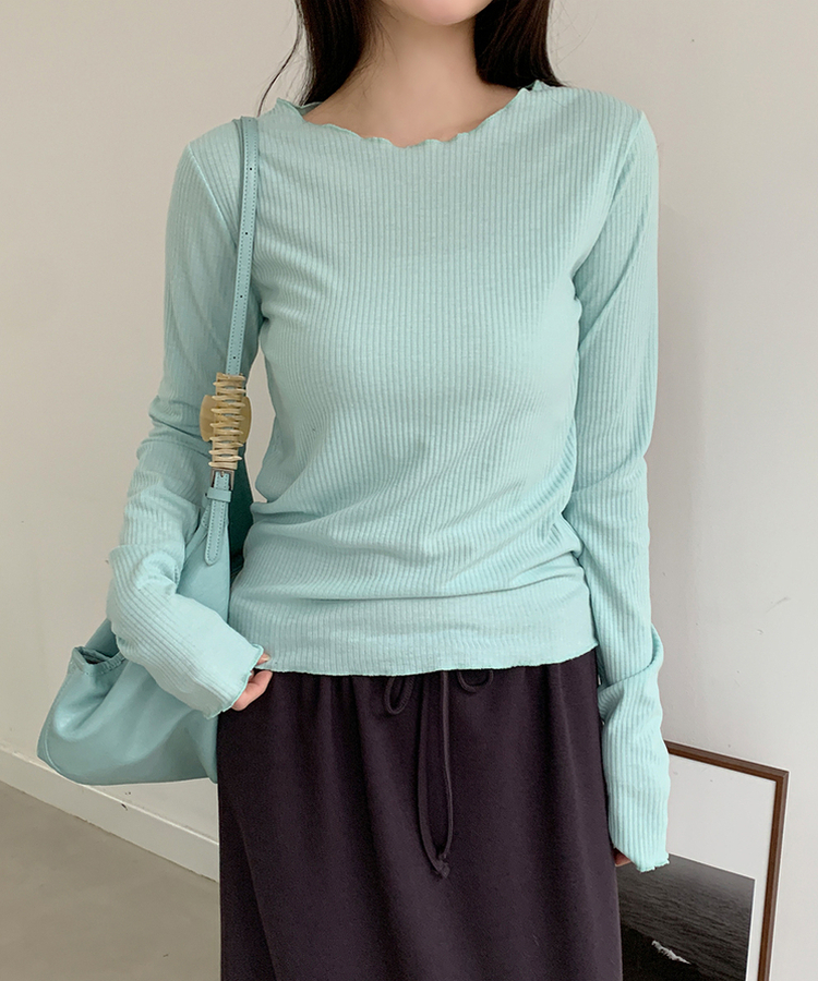 波形スリムTシャツ(5color) MINT