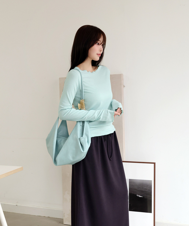 波形スリムTシャツ(5color) MINT