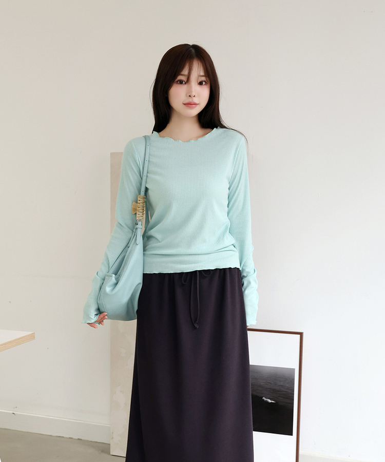 波形スリムTシャツ(5color) MINT