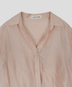 【SET】シースルーシャツブラウス＋キャミソール